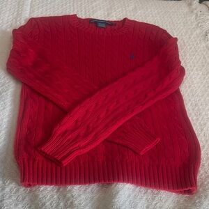 Ralph Lauren Red Crewneck Sweater
